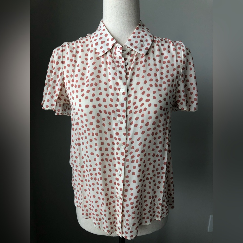 Mango polka-dot blouse